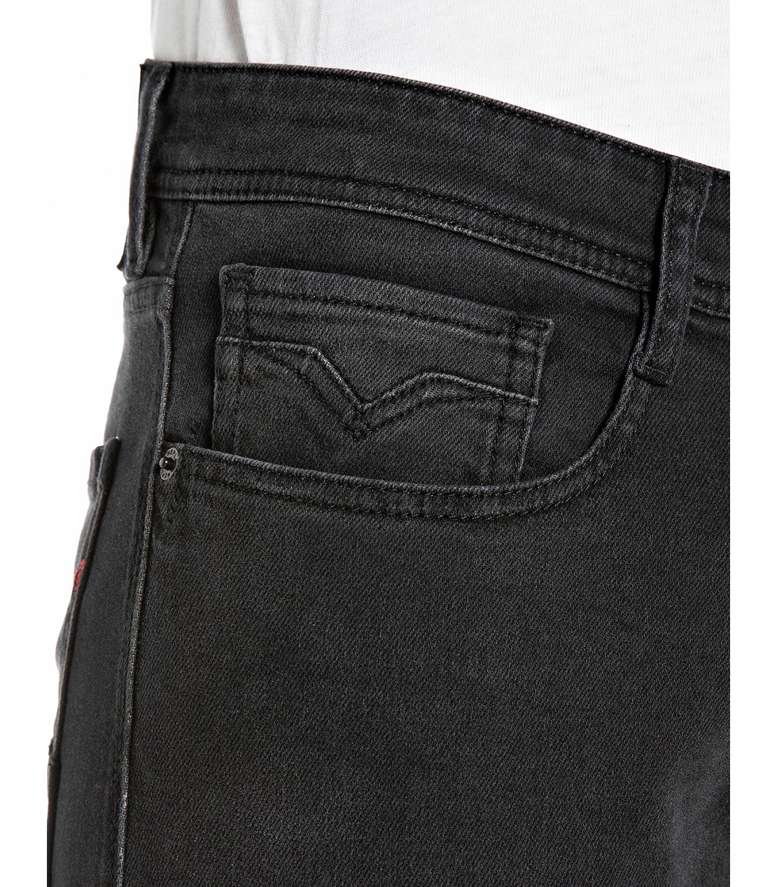 コンフォートROCCO ブラックオーバーダイ コットン ストレッチデニム 詳細画像 ブラック 7